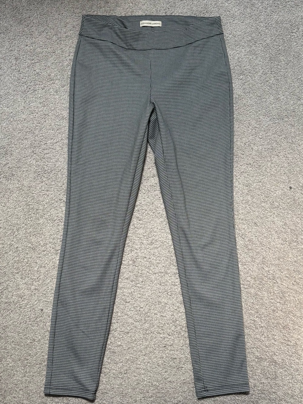 Alexander Jordan Black and White Houndstooth Legging Pants